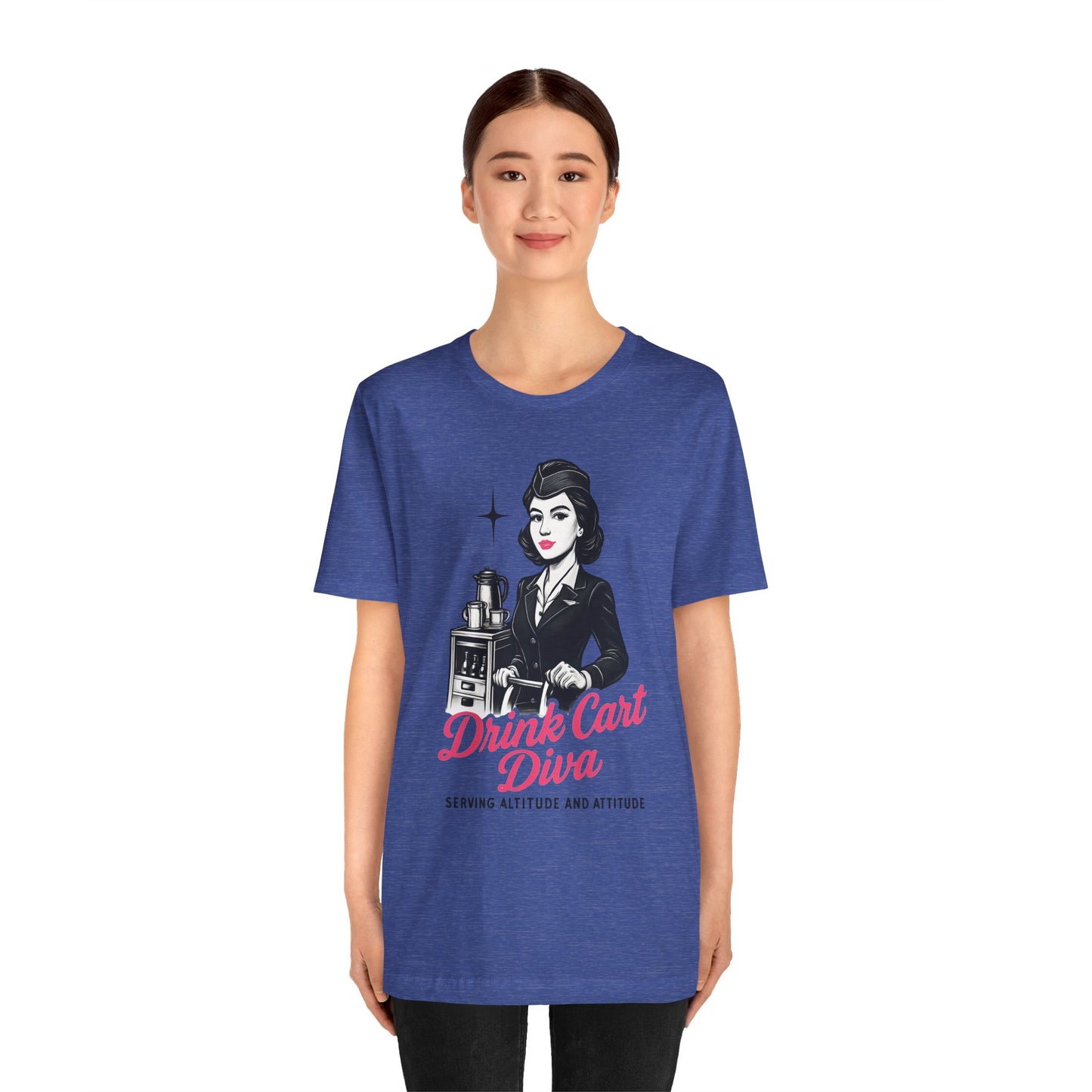 Funny Flight Attendant Gift – Drink Cart Diva Shirt