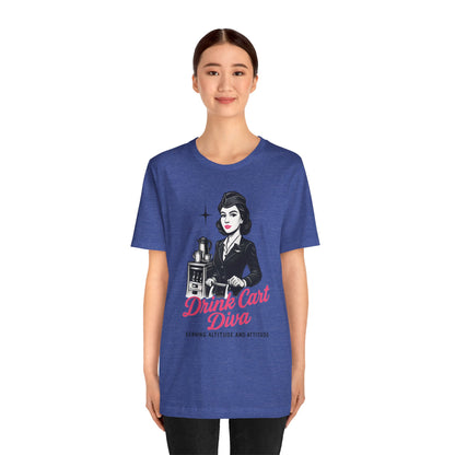 Funny Flight Attendant Gift – Drink Cart Diva Shirt