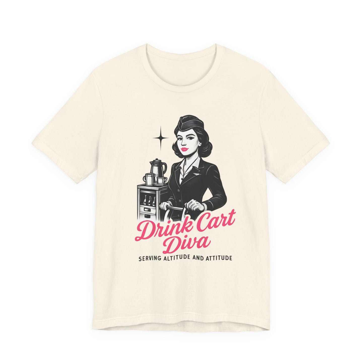 Funny Flight Attendant Gift – Drink Cart Diva Shirt