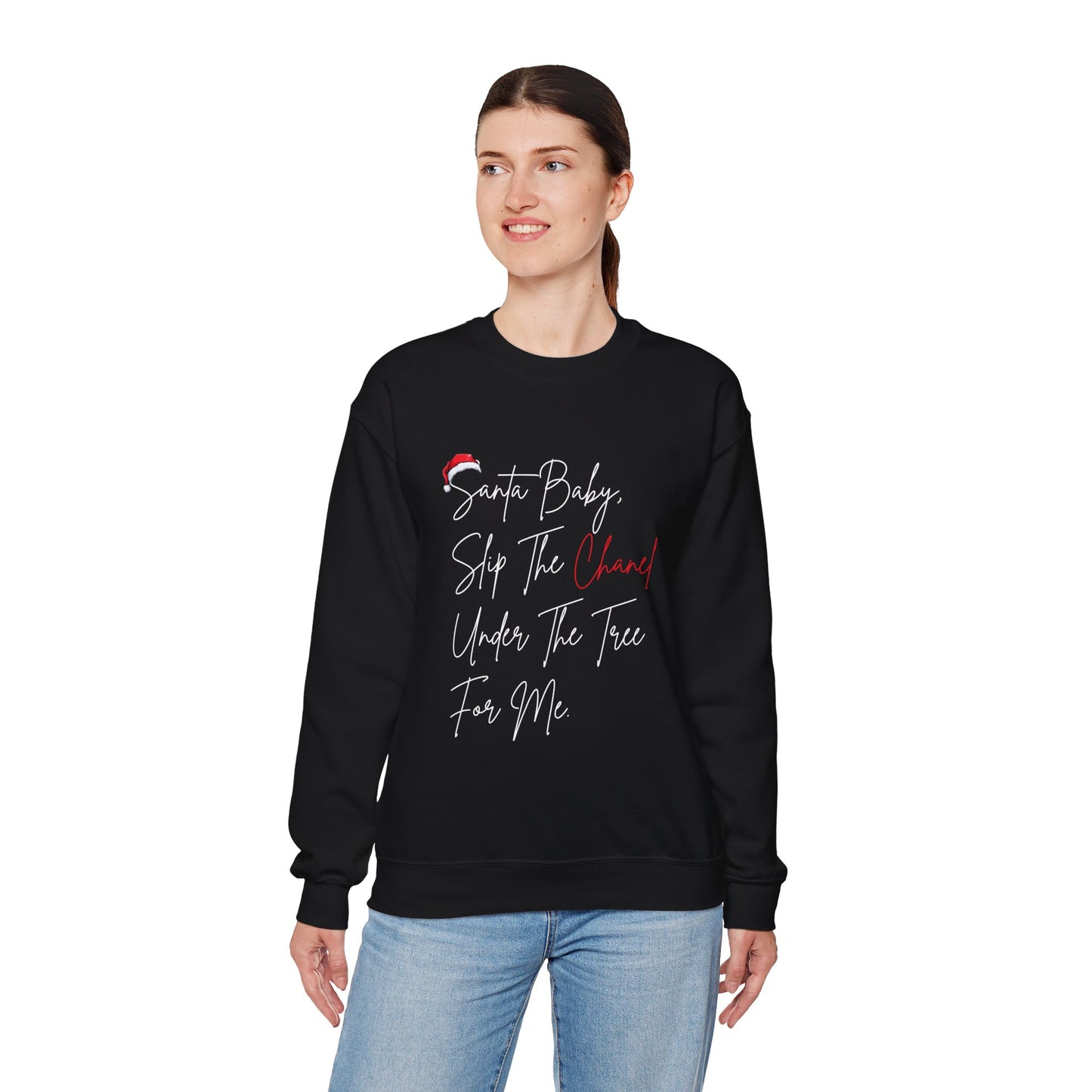 Santa Baby Chanel Sweatshirt | Funny Christmas Crewneck | Cute Holiday Gift for Her