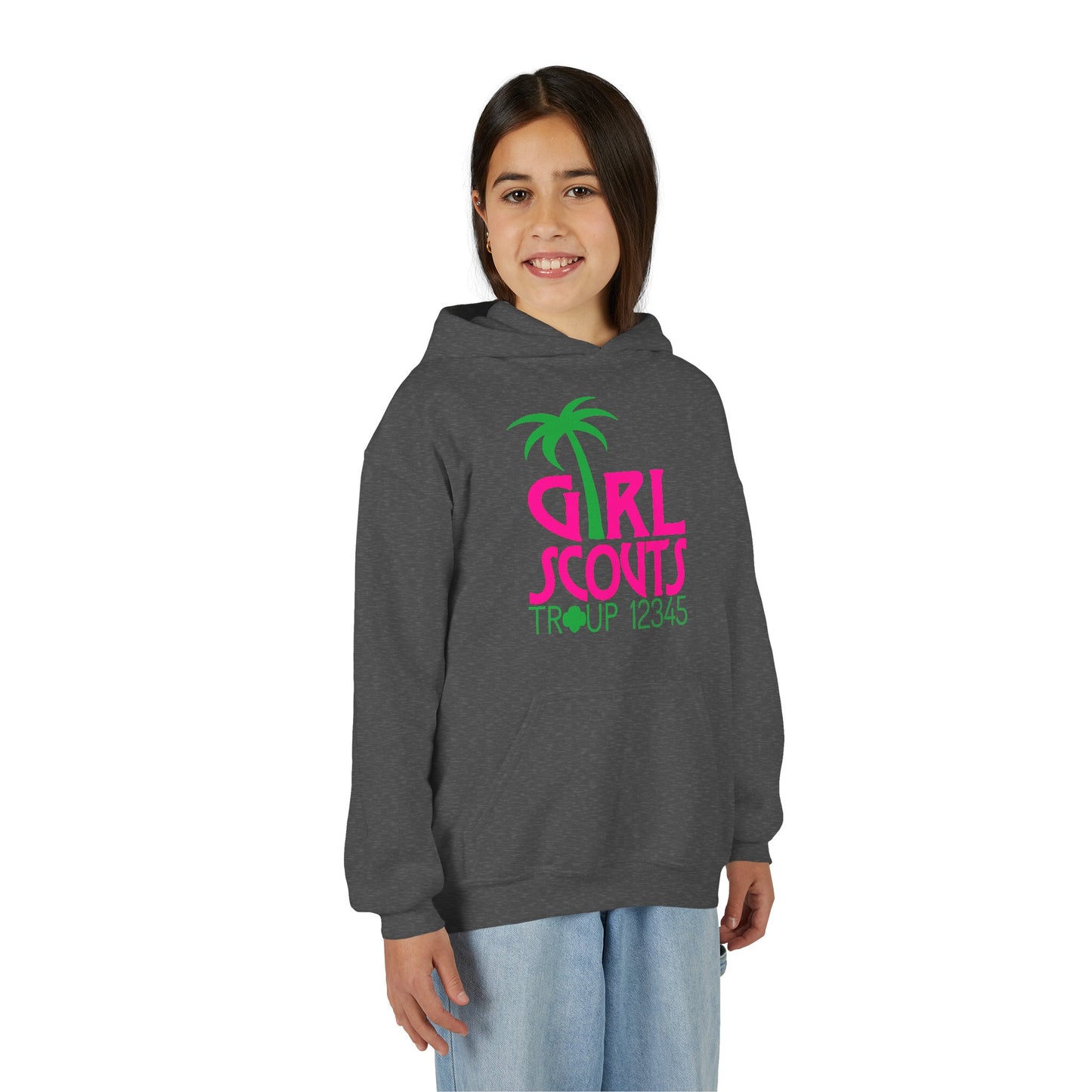Personalized Girl Scout Hoodie | Custom Troop Number Sweatshirt for Girls