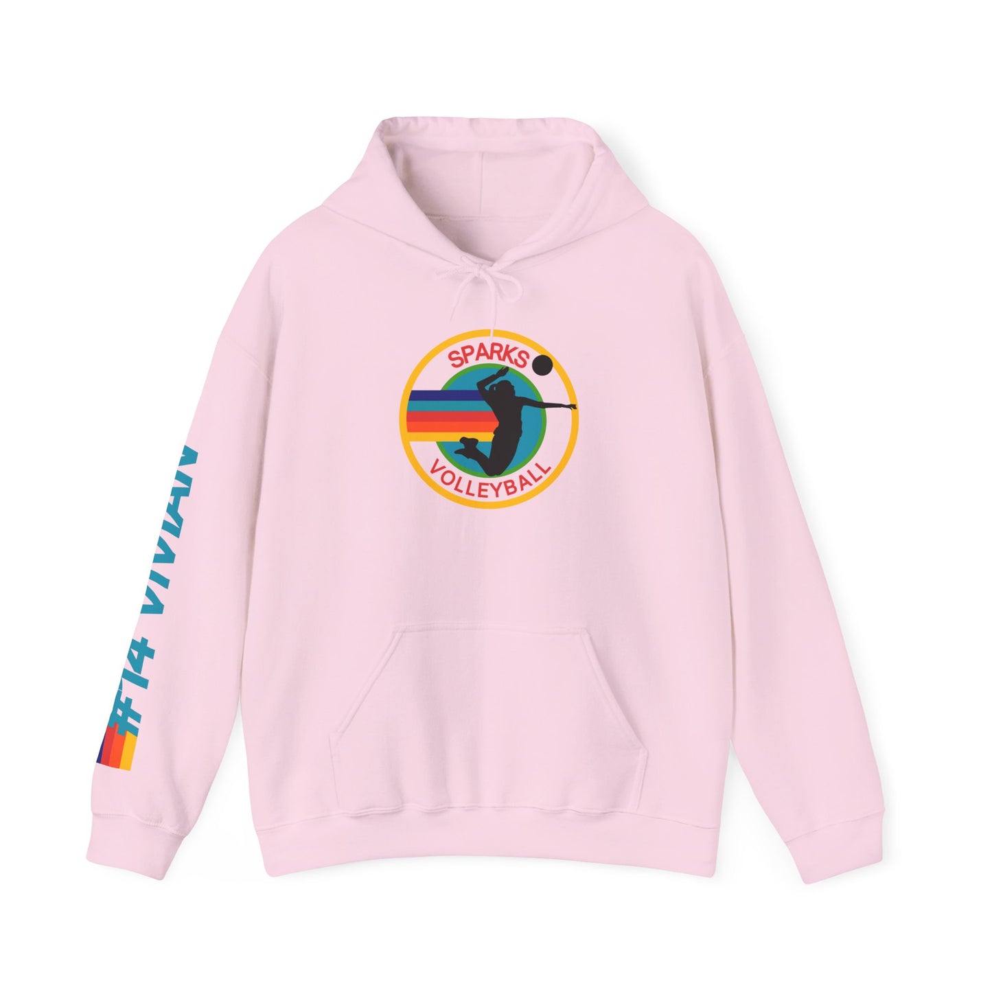 Personalized Volleyball Hoodie – Custom Team Name, Player Name & Number