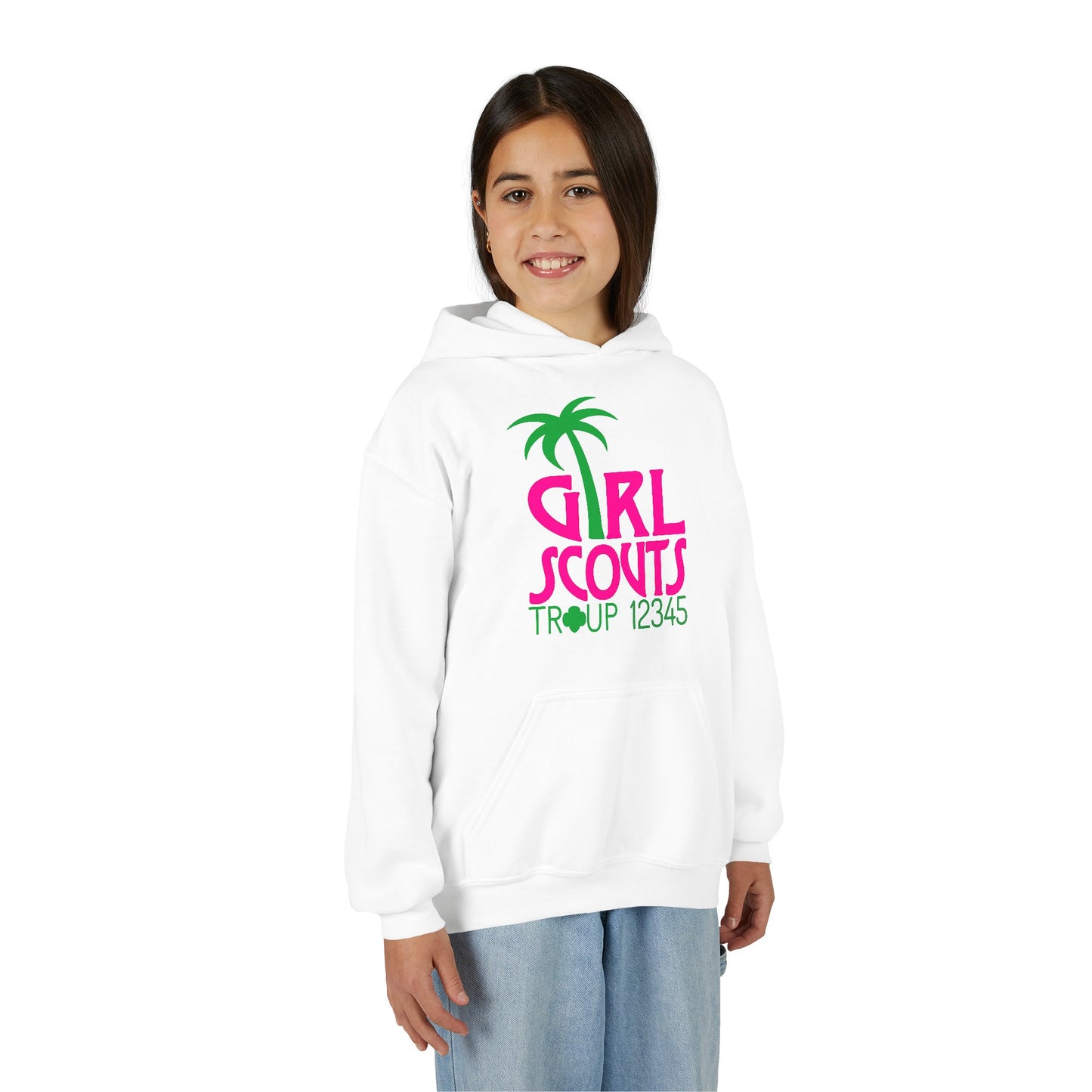 Personalized Girl Scout Hoodie | Custom Troop Number Sweatshirt for Girls