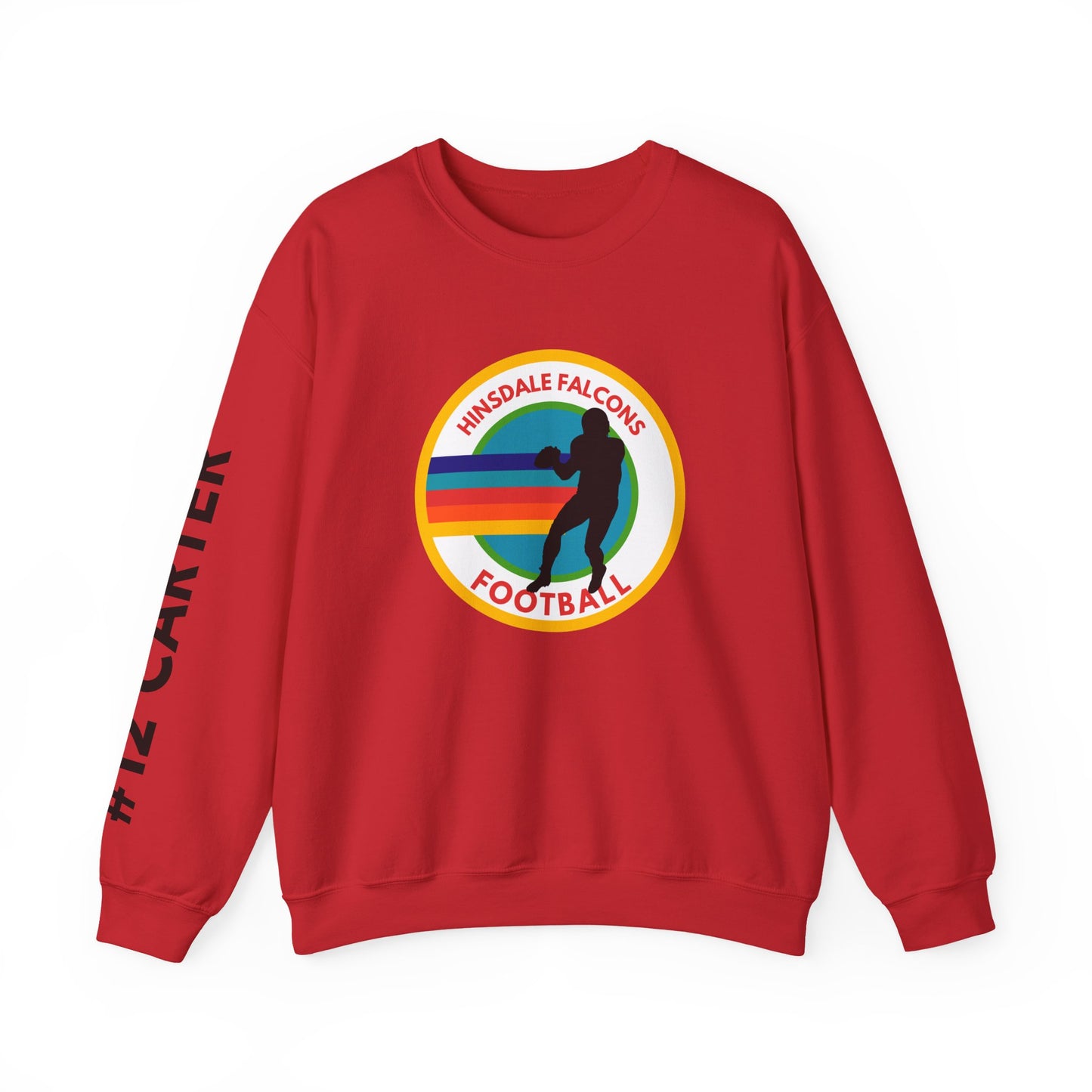 Personalized Football Parent Sweatshirt with Name & Number Sleeve