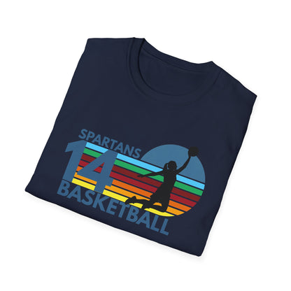 Personalized Vintage Basketball T-Shirt with Team Name & Number