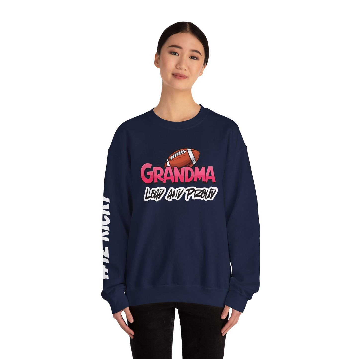 Football Grandma Sweatshirt with Name and Number