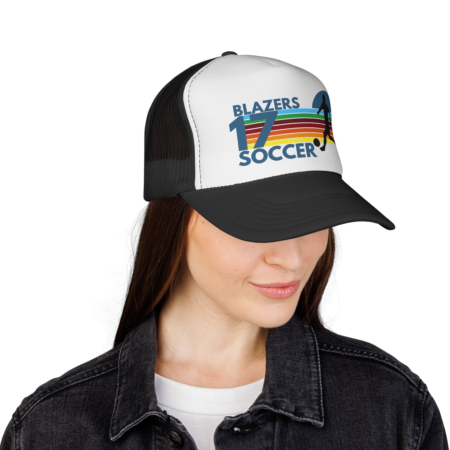 Custom Retro Soccer Mom Trucker Hat – Personalized Team Number Cap