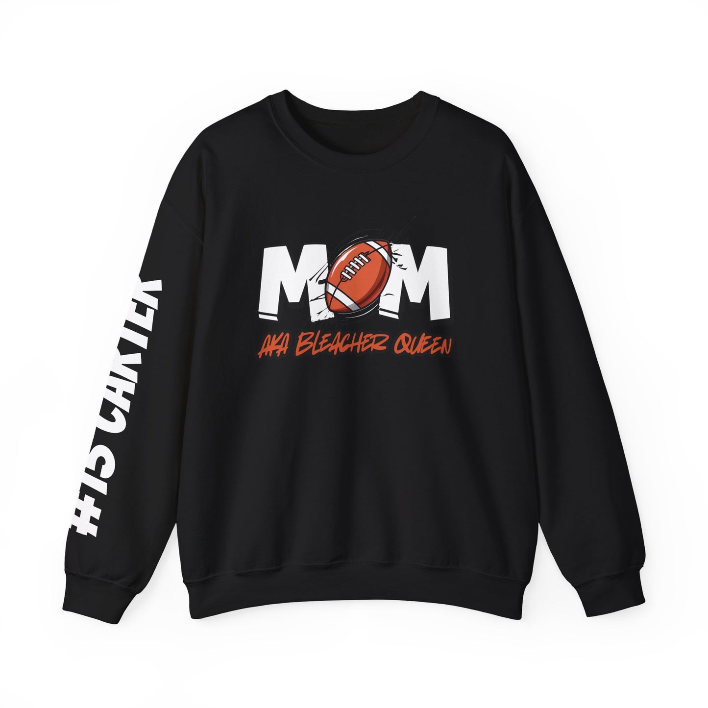 Football Mom Bleacher Queen Sweatshirt – Custom Name & Number Sweatshirt