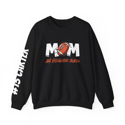 Football Mom Bleacher Queen Sweatshirt – Custom Name & Number Sweatshirt