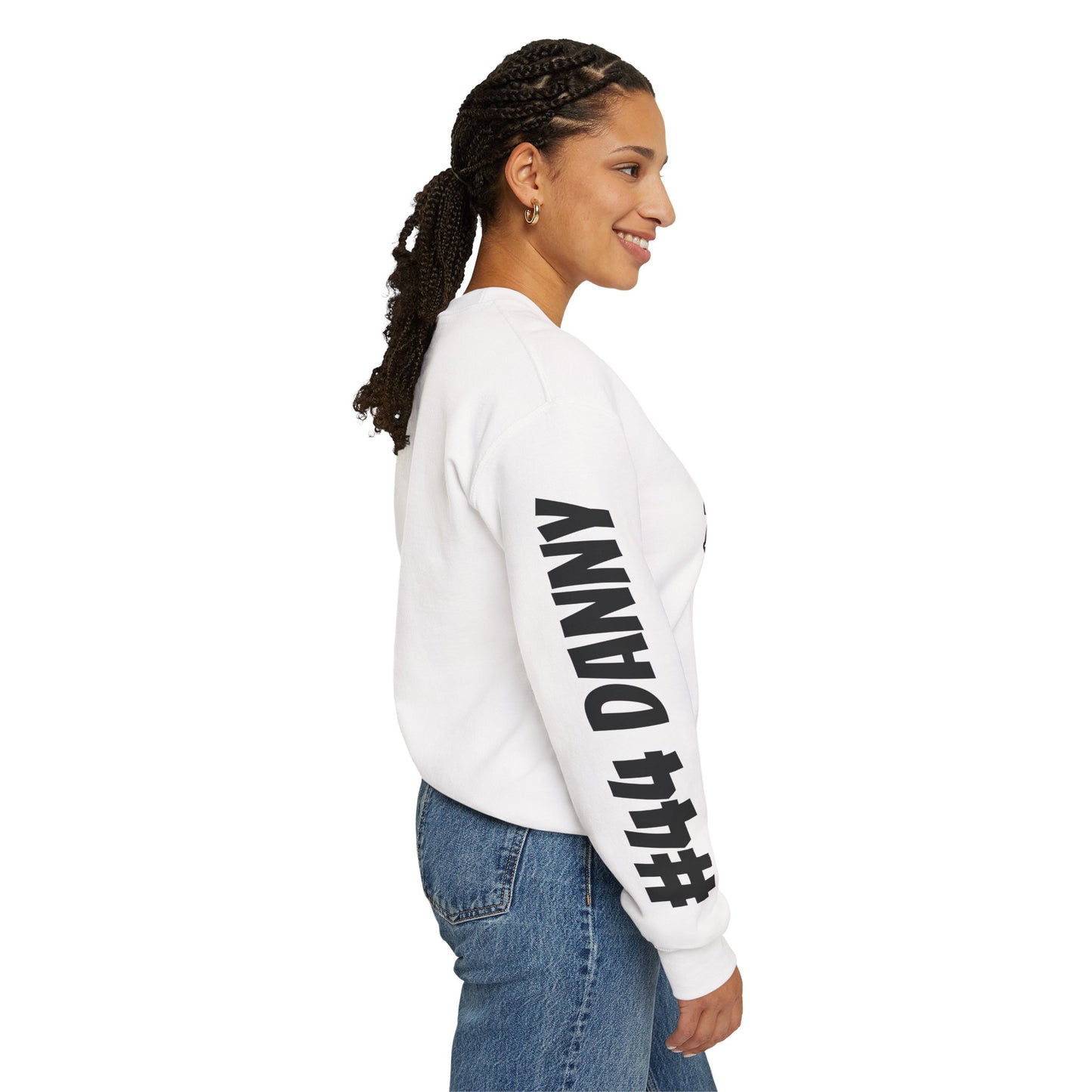 Personalized Soccer Mom Sweatshirt with Name & Number Sleeve