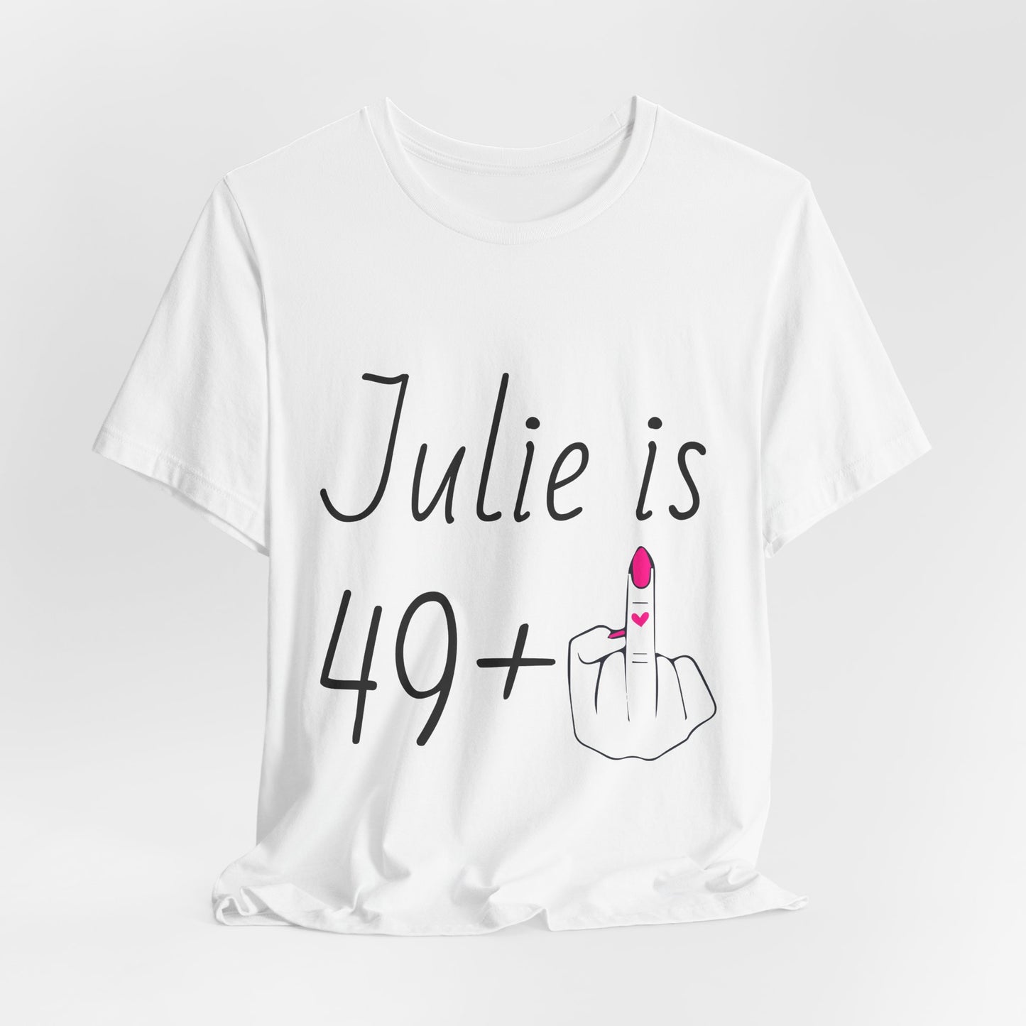Personalized 49 + Middle Finger Shirt – Funny 50th Birthday Tee