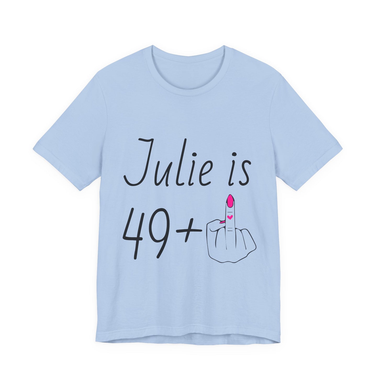 Personalized 49 + Middle Finger Shirt – Funny 50th Birthday Tee