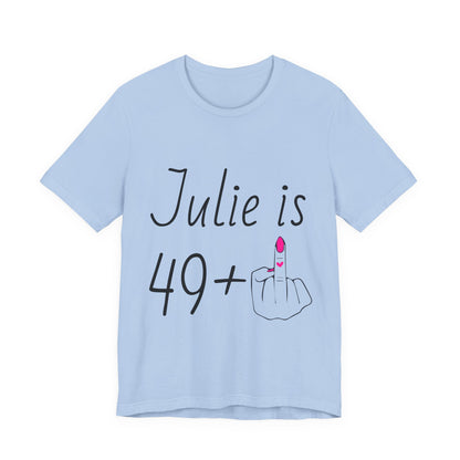 Personalized 49 + Middle Finger Shirt – Funny 50th Birthday Tee