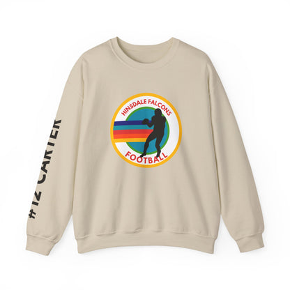 Personalized Football Parent Sweatshirt with Name & Number Sleeve