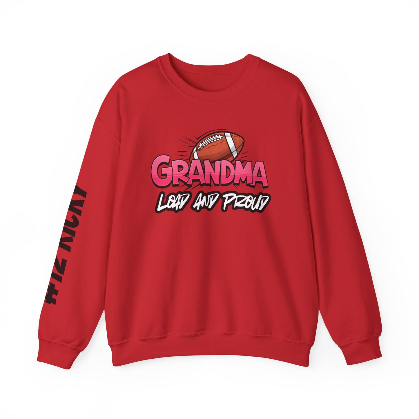 Football Grandma Sweatshirt with Name and Number