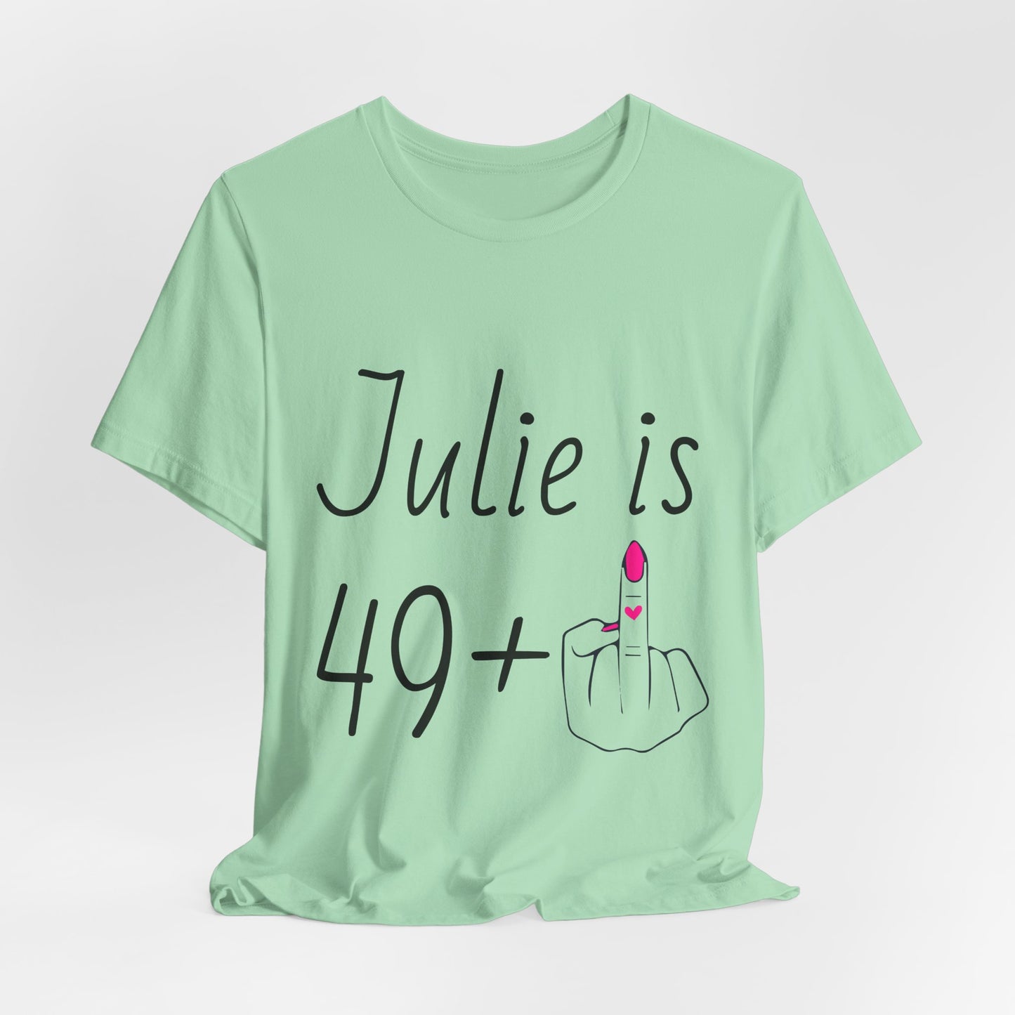 Personalized 49 + Middle Finger Shirt – Funny 50th Birthday Tee