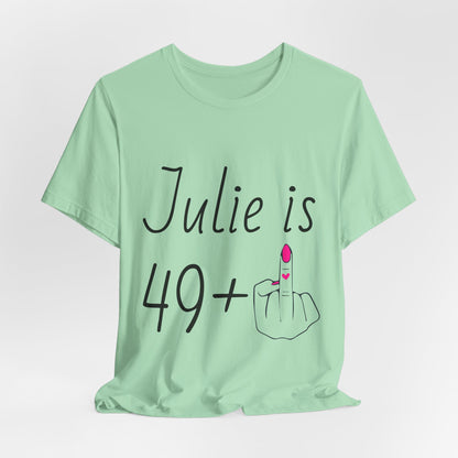 Personalized 49 + Middle Finger Shirt – Funny 50th Birthday Tee