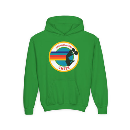 Personalized Youth Cheer Hoodie – Retro Stripe Custom Name Sweatshirt
