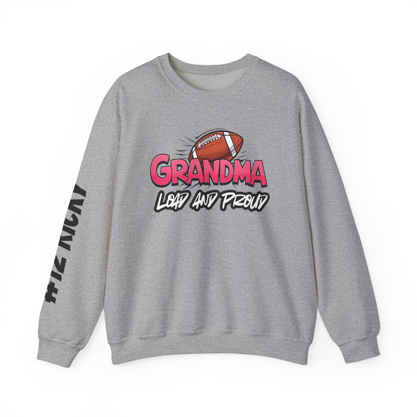 Football Grandma Sweatshirt with Name and Number
