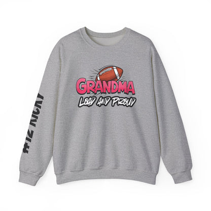 Football Grandma Sweatshirt with Name and Number