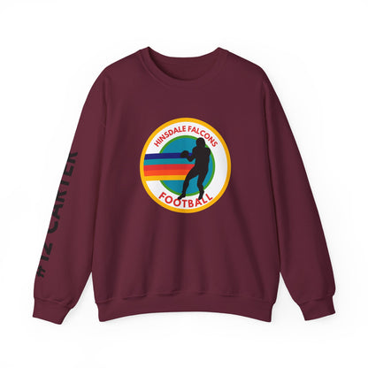 Personalized Football Parent Sweatshirt with Name & Number Sleeve
