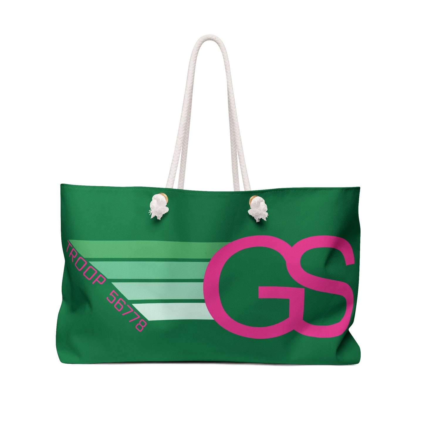 Personalized Girl Scout Tote Bag | Custom Troop Number Weekender Bag for Camp & Travel