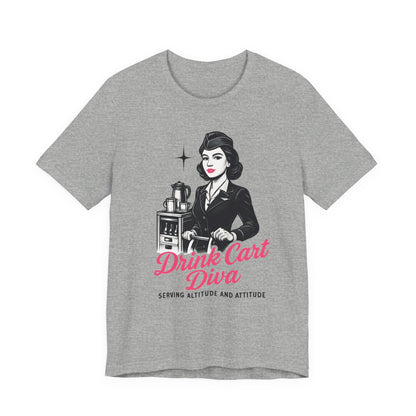 Funny Flight Attendant Gift – Drink Cart Diva Shirt