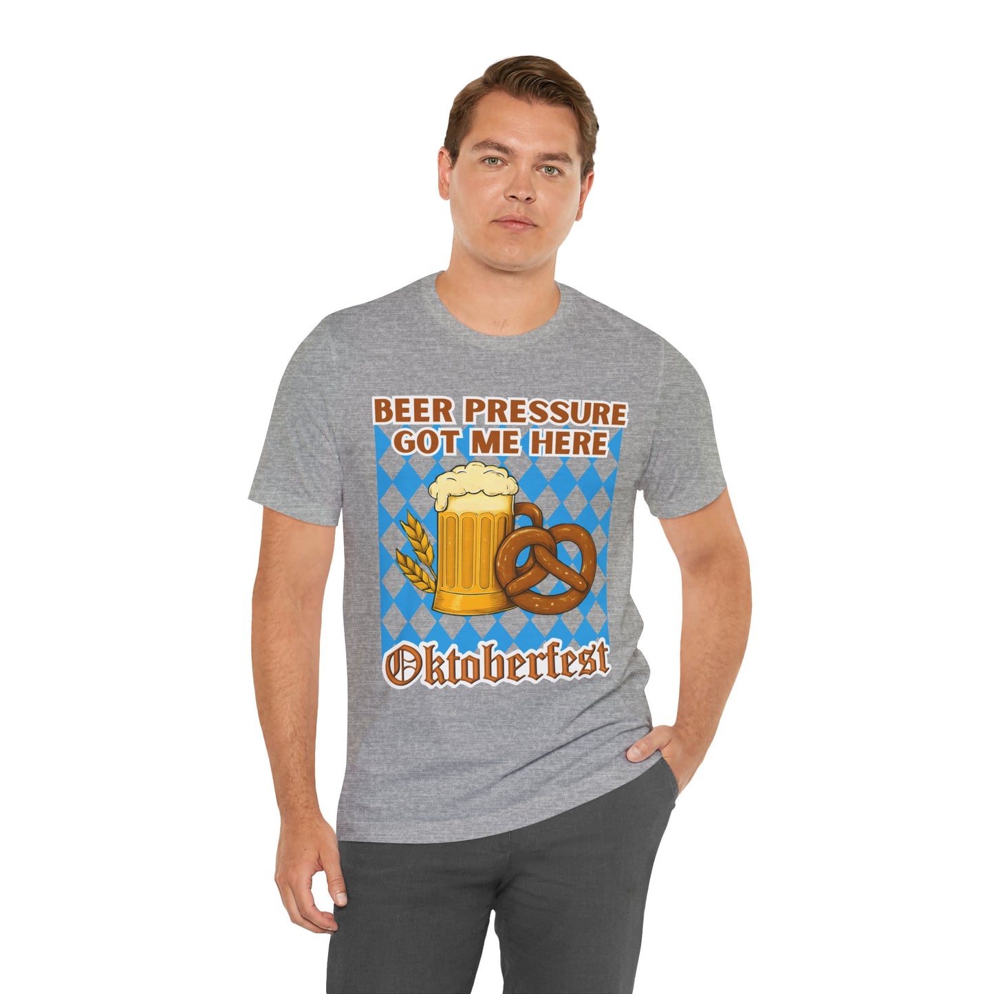 Beer Pressure Got Me Here Shirt – Funny Beer T-Shirt for Oktoberfest