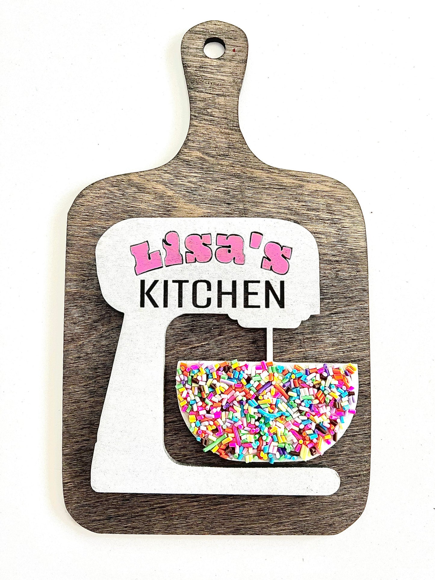 Custom Bakery Sign with Mixer | Personalized Kitchen Sign | Baking Business Name Sign