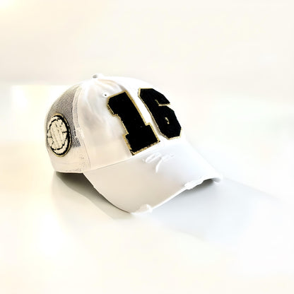 Custom Volleyball Mom Trucker Hat with Number Patch
