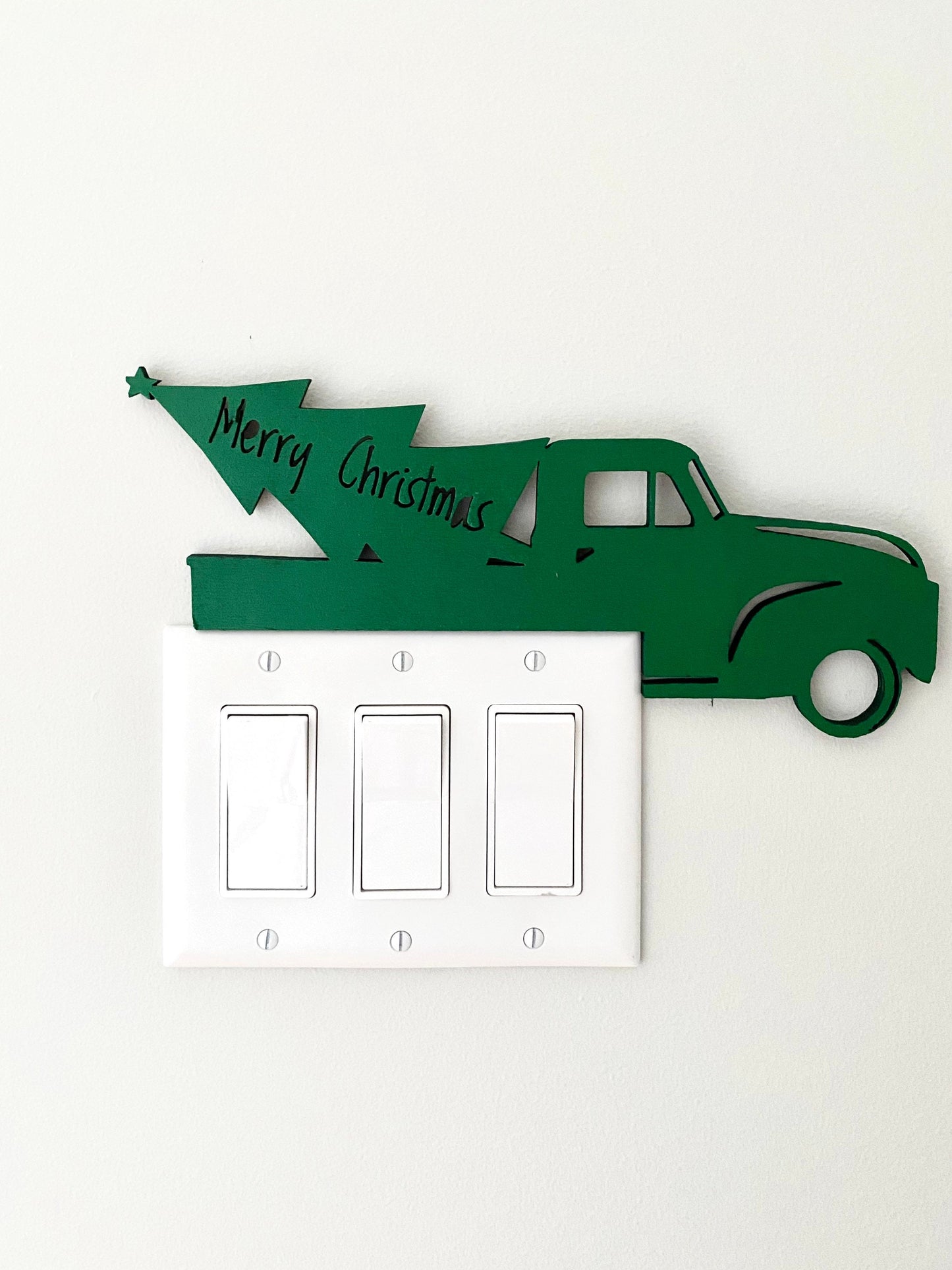 Farmhouse Christmas Truck Door Corner Sign: Holiday Decor