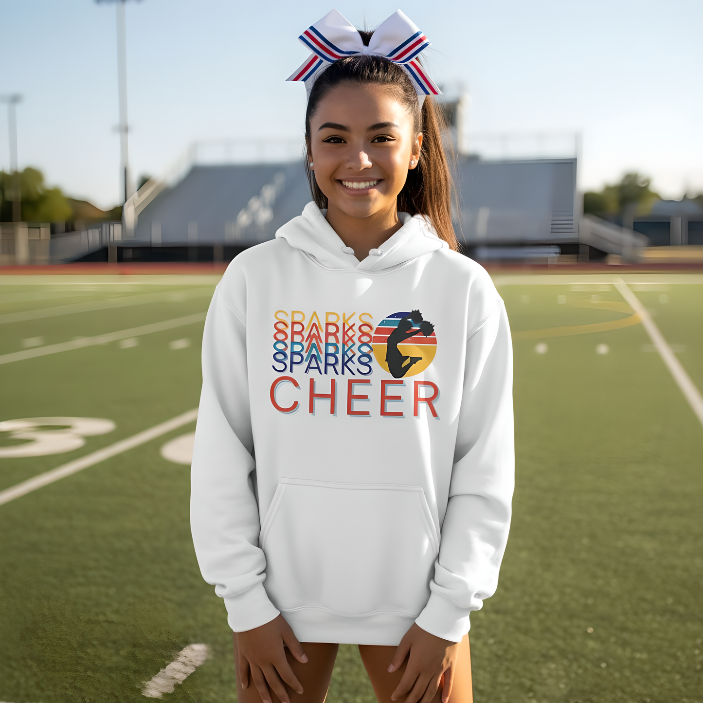 Personalized Youth Cheer Hoodie – Custom Cheer Name Sweatshirt