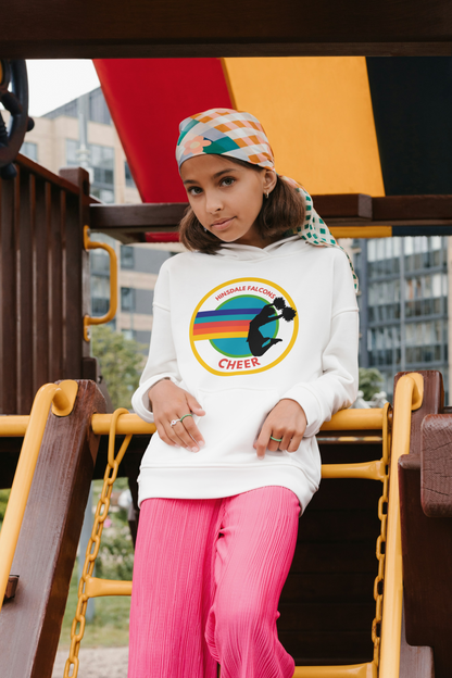 Personalized Youth Cheer Hoodie – Retro Stripe Custom Name Sweatshirt