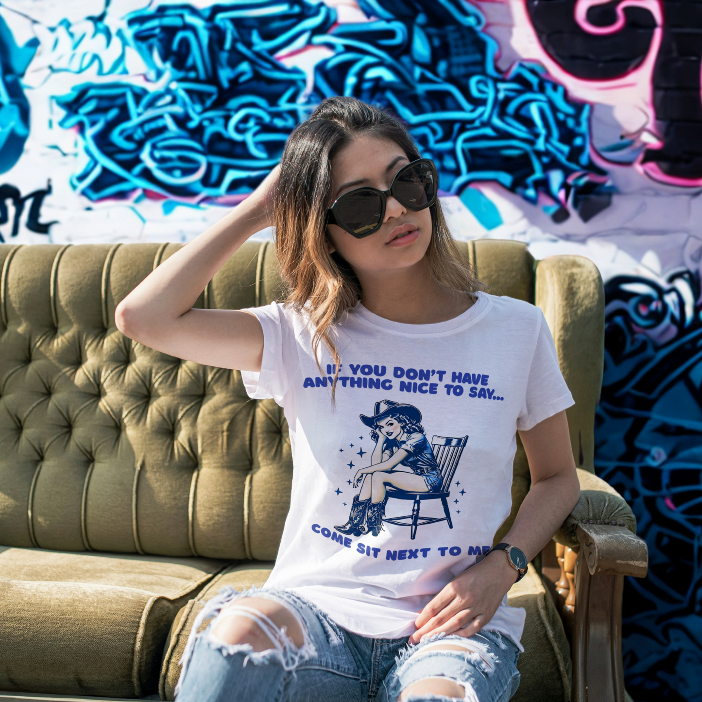 Funny Cowgirl Shirt – If Y’all Don’t Have Anything Nice to Say Tee