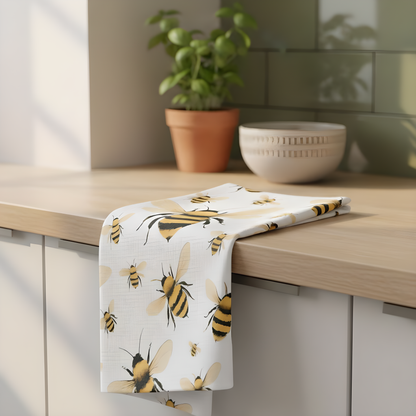 Bee Kitchen Towel – Cute Microfiber Tea Towel for Kitchen Decor