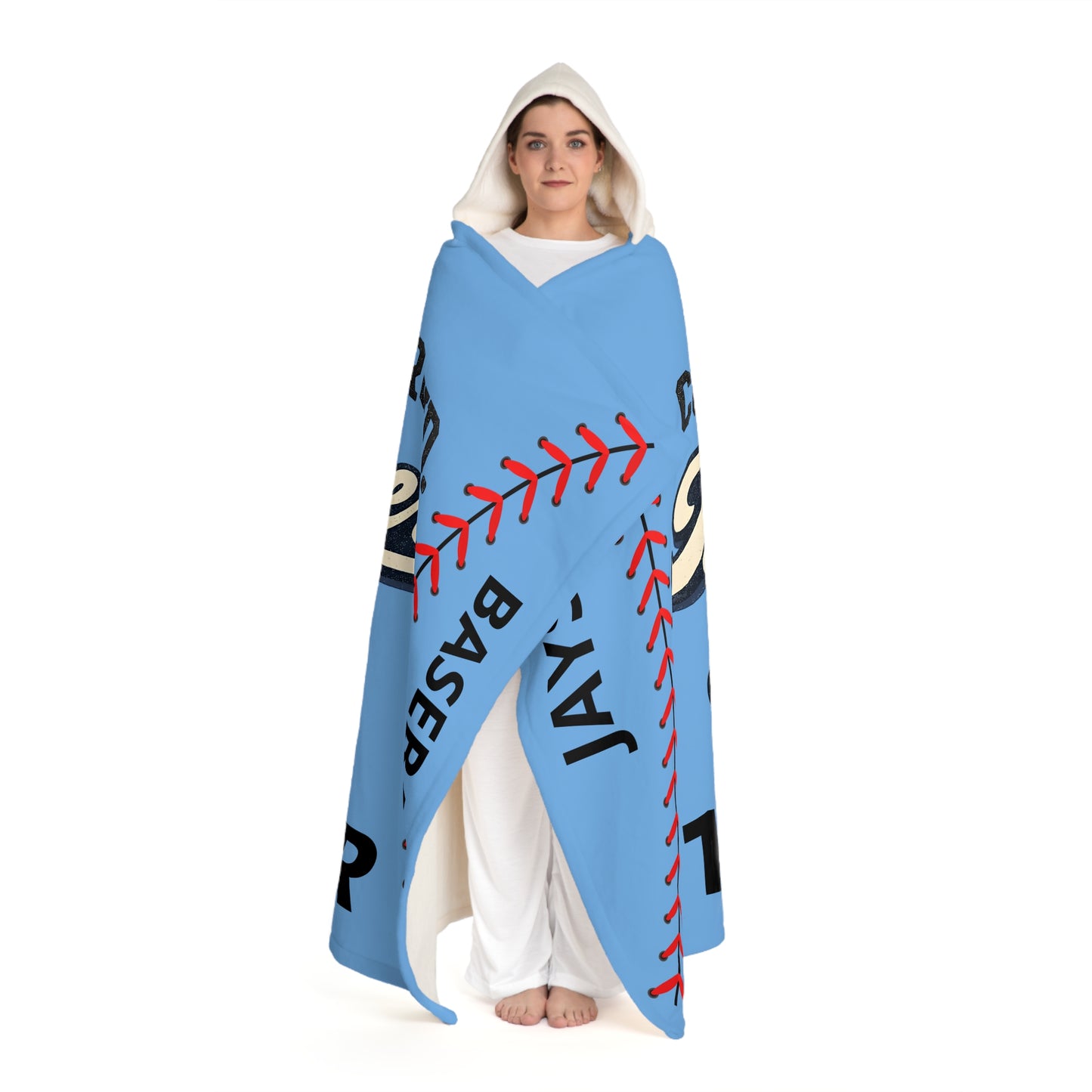 Personalized Baseball Mom Blanket Sherpa Hoodie | Custom Name & Number Bleacher Mom Hoodie Blanket