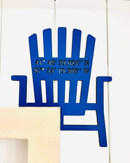 Personalized Adirondack Chair Sign | Lake House Decor | Custom Welcome Corner Sign