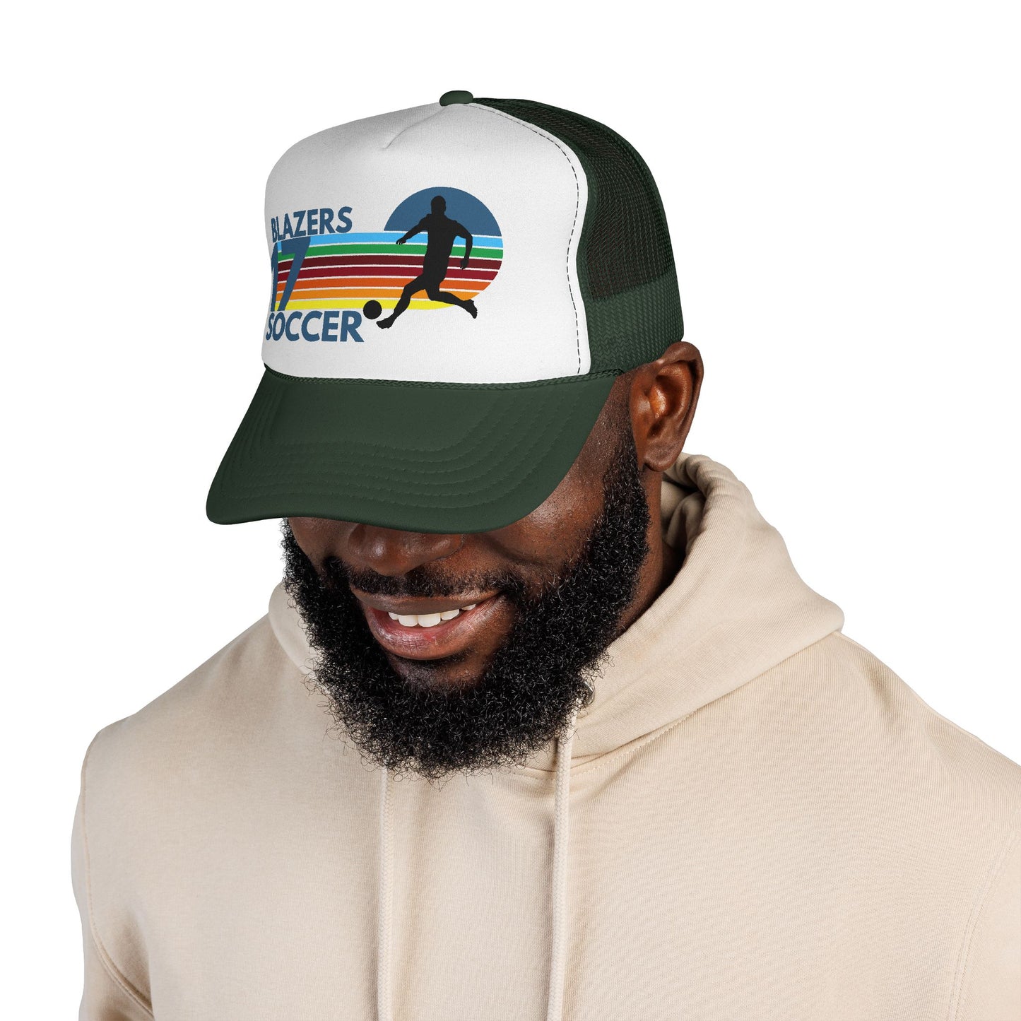 Custom Retro Soccer Mom Trucker Hat – Personalized Team Number Cap