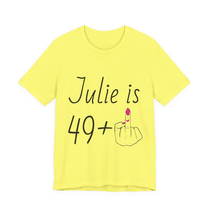 Personalized 49 + Middle Finger Shirt – Funny 50th Birthday Tee