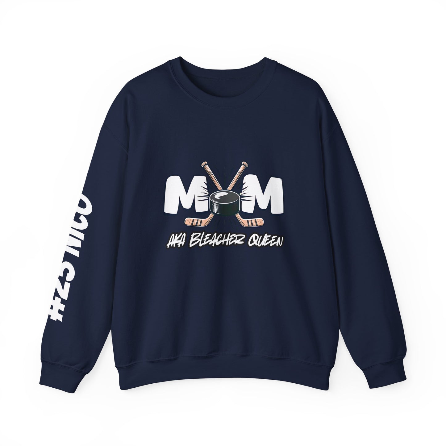 Personalized Hockey Mom Sweatshirt – Graffiti Name & Number Sleeve