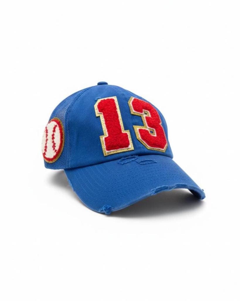 Personalized Mom Baseball Hat with Child Number Patch