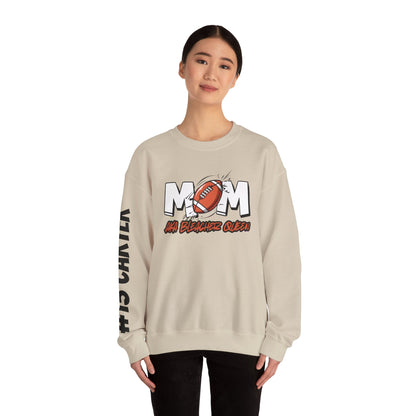 Football Mom Bleacher Queen Sweatshirt – Custom Name & Number Sweatshirt
