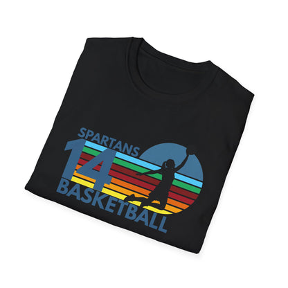 Personalized Vintage Basketball T-Shirt with Team Name & Number