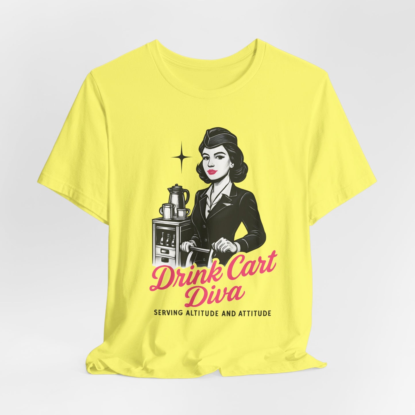 Funny Flight Attendant Gift – Drink Cart Diva Shirt