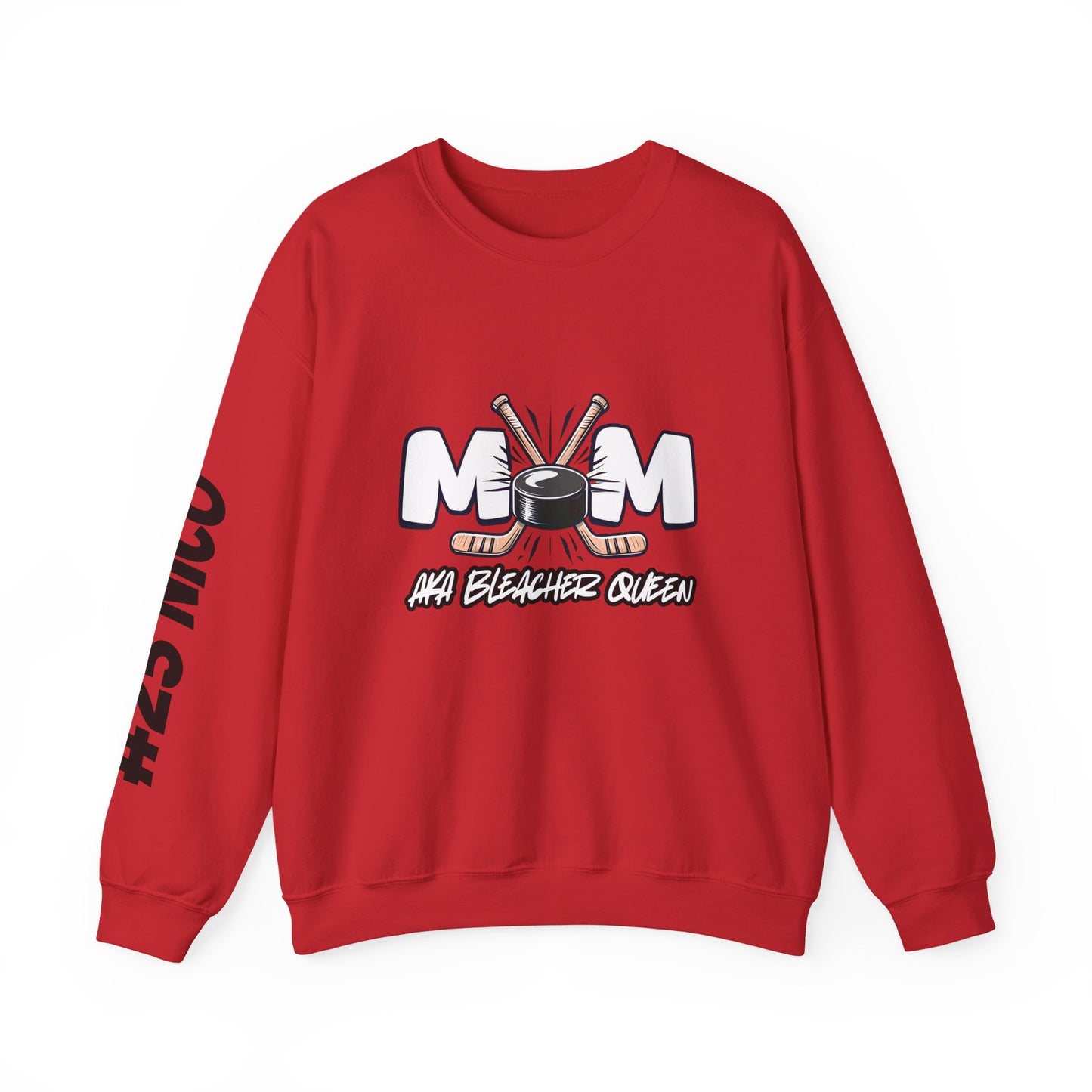 Personalized Hockey Mom Sweatshirt – Graffiti Name & Number Sleeve
