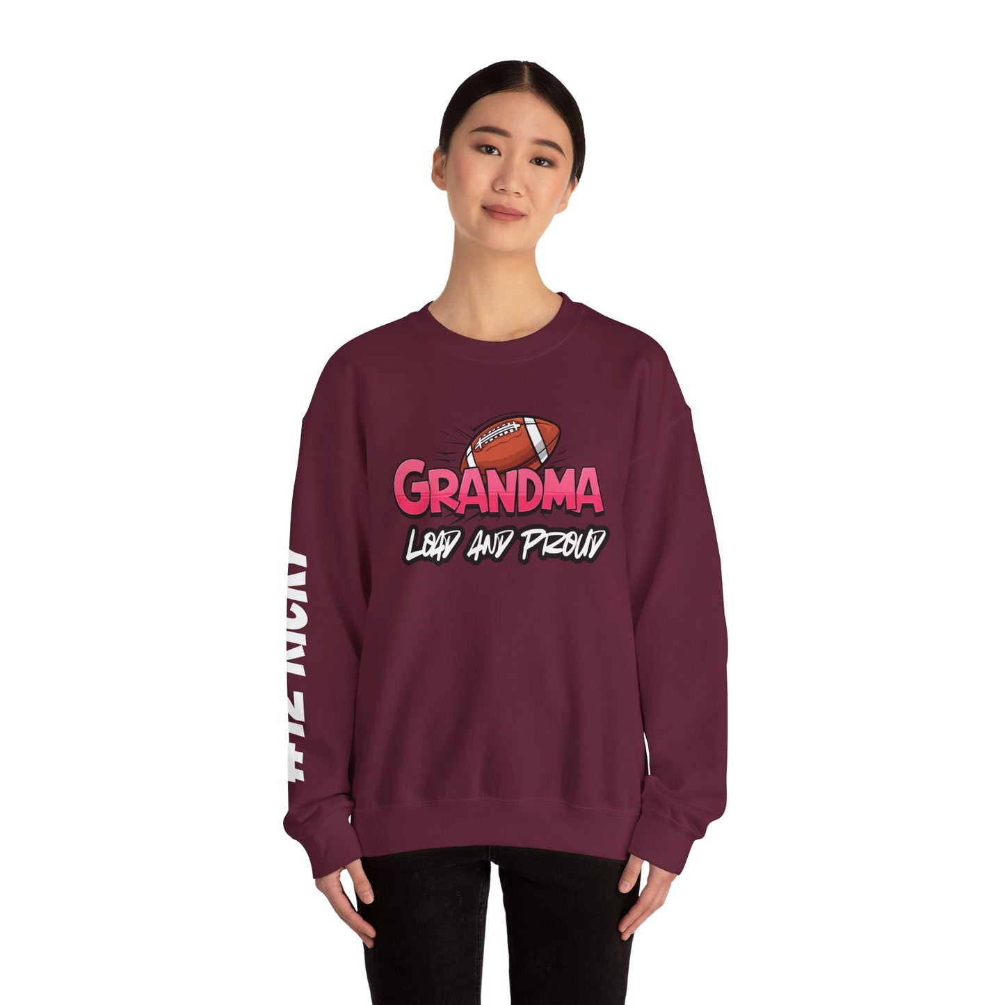 Football Grandma Sweatshirt with Name and Number