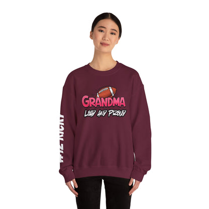 Football Grandma Sweatshirt with Name and Number
