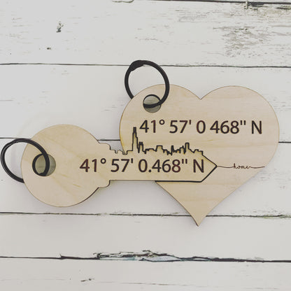 Chicago Skyline Keychain | Realtor Closing Gift | Personalized Housewarming Gift
