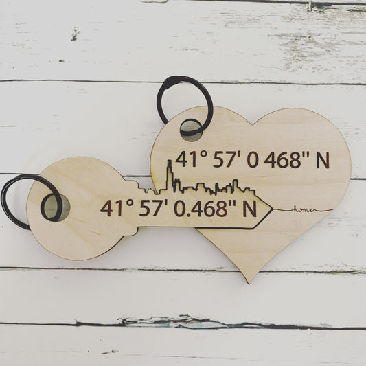 Chicago Skyline Keychain | Realtor Closing Gift | Personalized Housewarming Gift