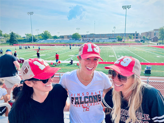Custom Football Mom Trucker Hat with Number Patch